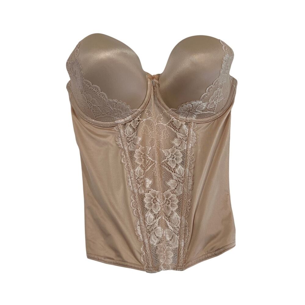 Jezebel Strapless Lace Bustier - Nude